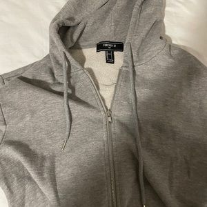 Gray Oversized zip-up hoodie!! Super comfy!